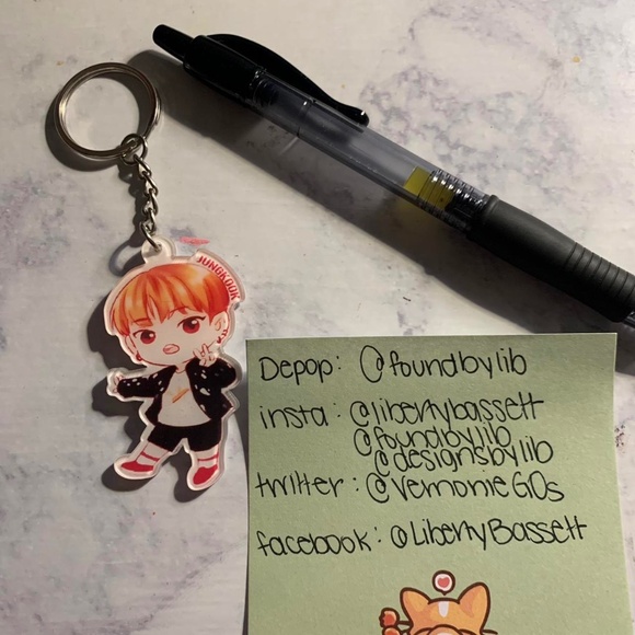 BTS JUNGKOOK CARTOON KEYCHAIN - Picture 1 of 1